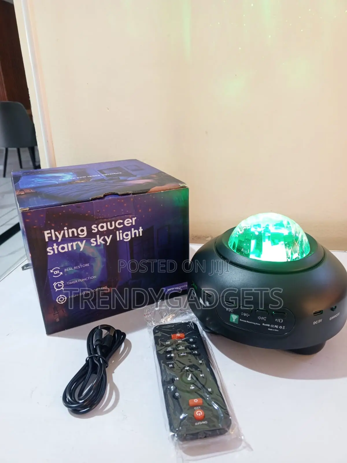 LED Ocean Wave Galaxy Projector Night Light for Bedroom