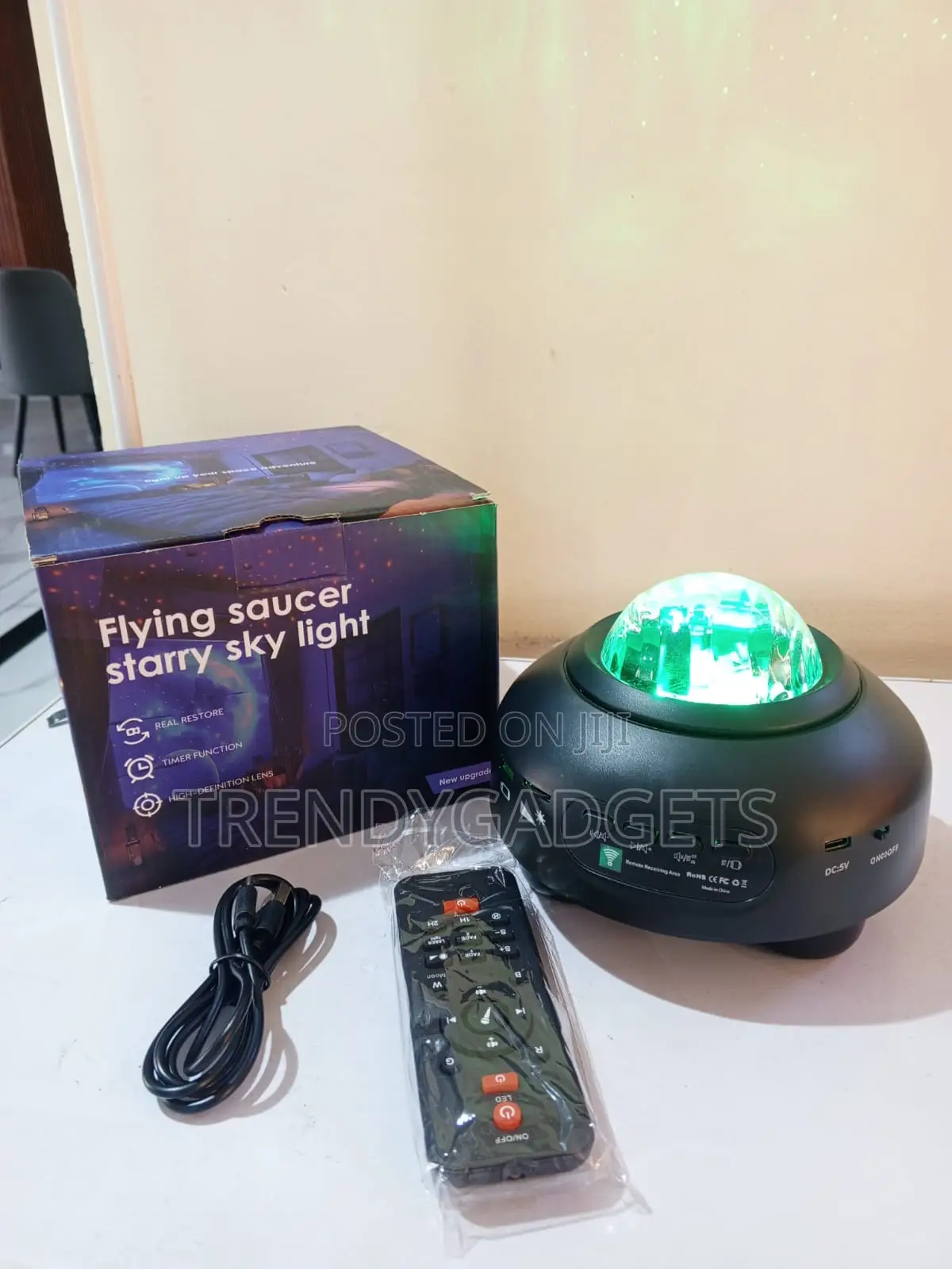 LED Ocean Wave Galaxy Projector Night Light for Bedroom