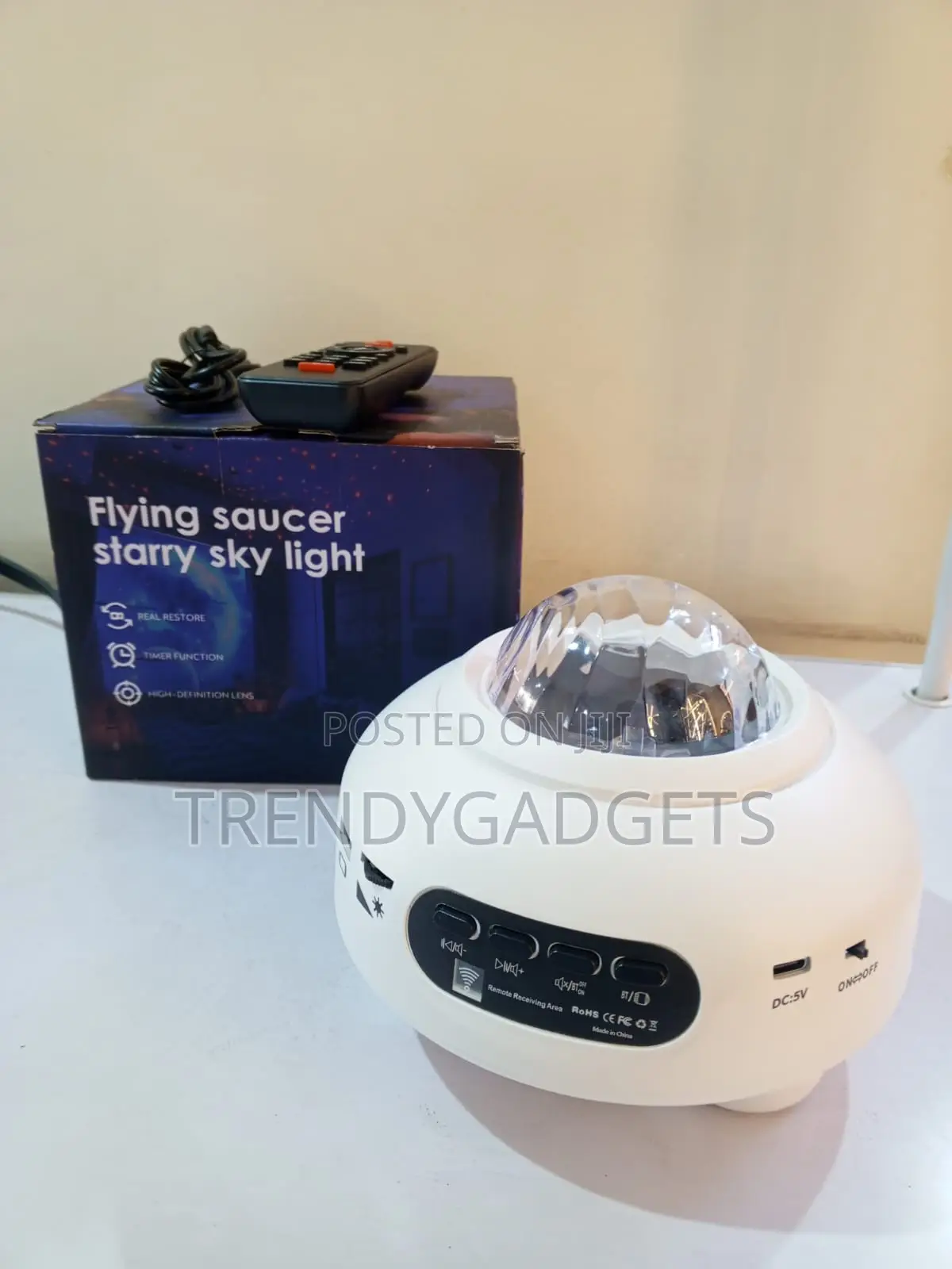 LED Ocean Wave Galaxy Projector Night Light for Bedroom