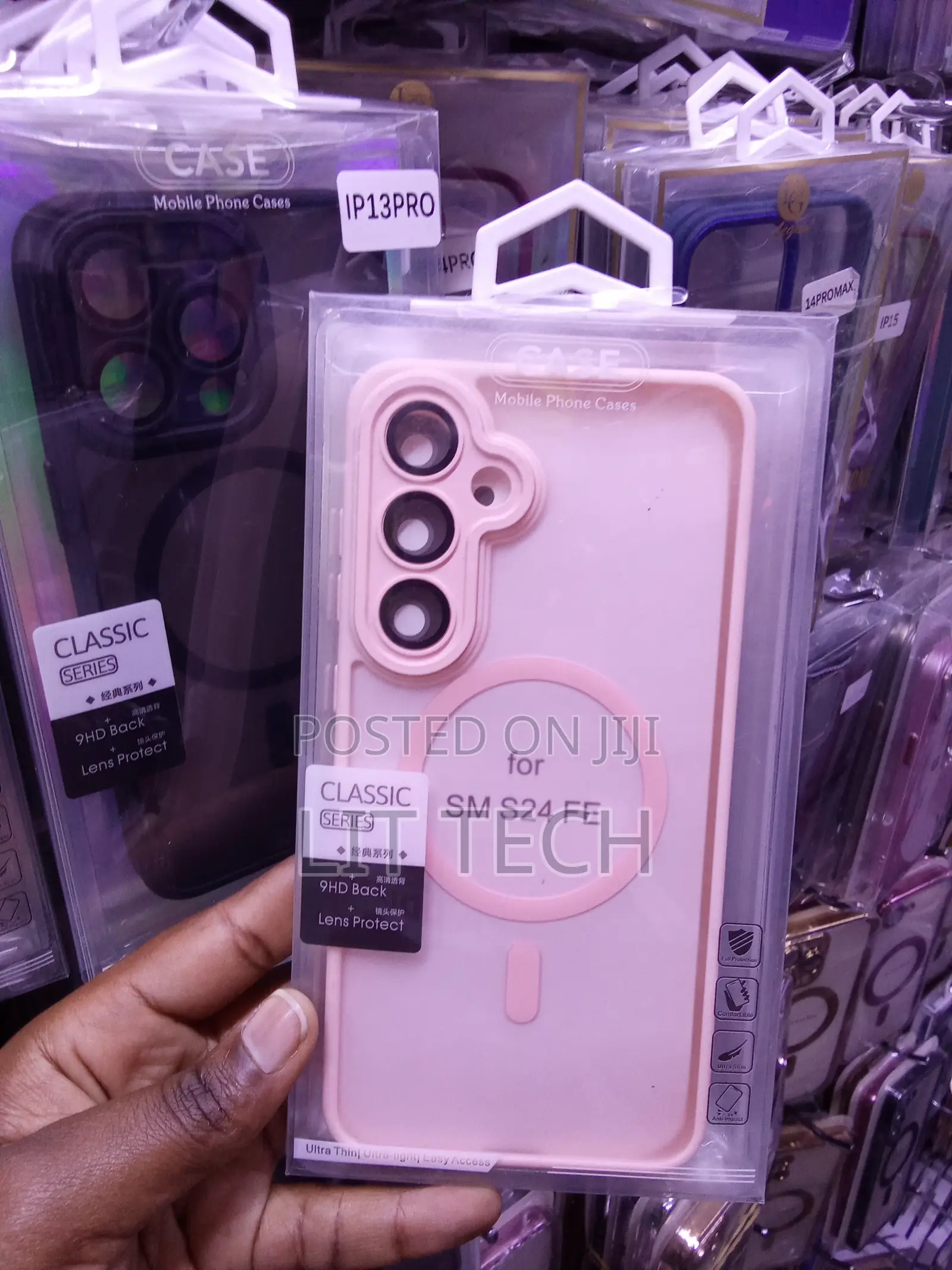 Matte MagSafe Pink Case With Lense Tailored for Samsung Galaxy S24 FE
