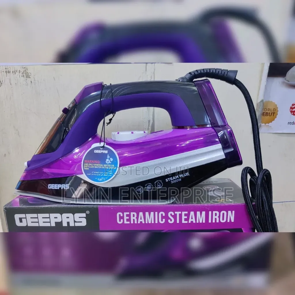 Geepas Heavy Duty Ceramic Wet Dry Steam Iron 3000W GSI24025N