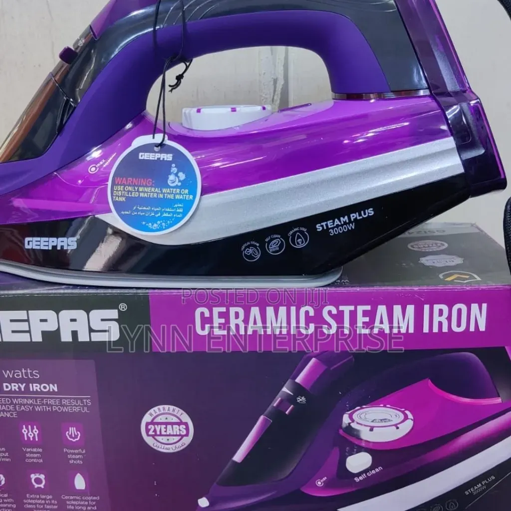 Geepas Heavy Duty Ceramic Wet Dry Steam Iron 3000W GSI24025N