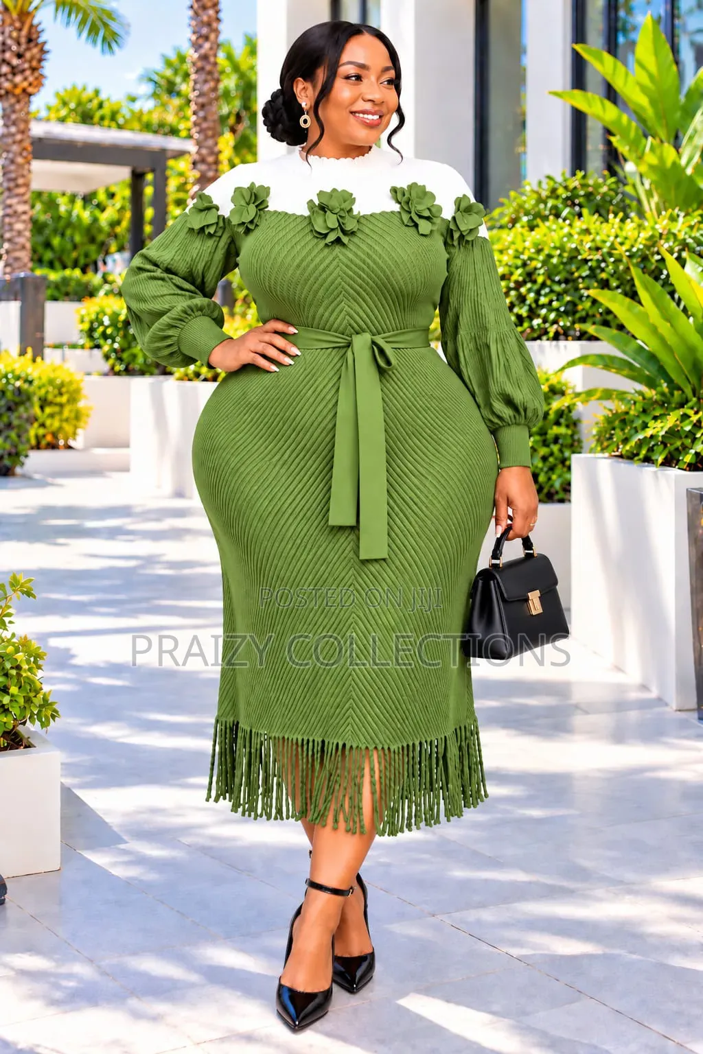 Color Blocked High Quality Miyaki Dress