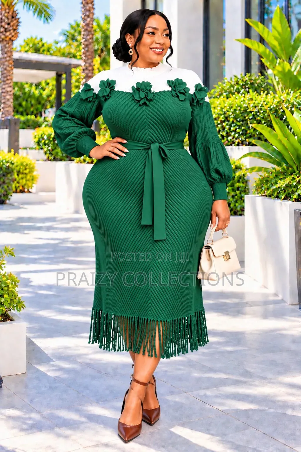 Color Blocked High Quality Miyaki Dress
