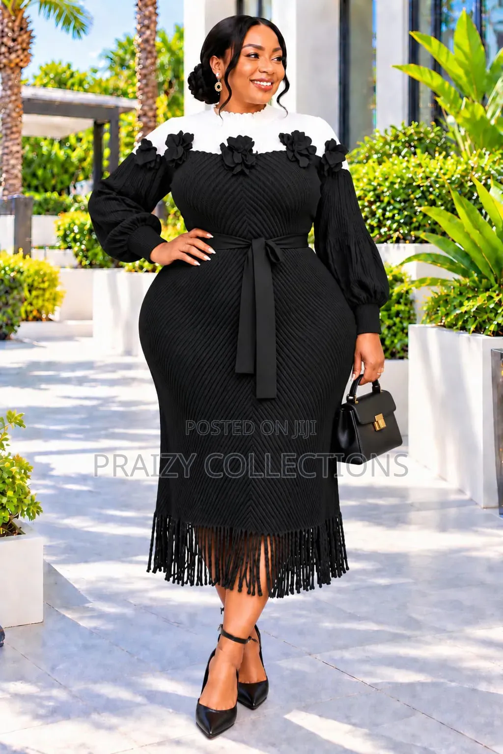 Color Blocked High Quality Miyaki Dress