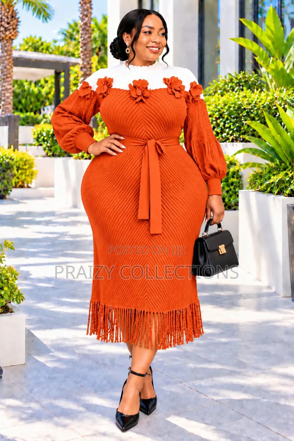 Color Blocked High Quality Miyaki Dress