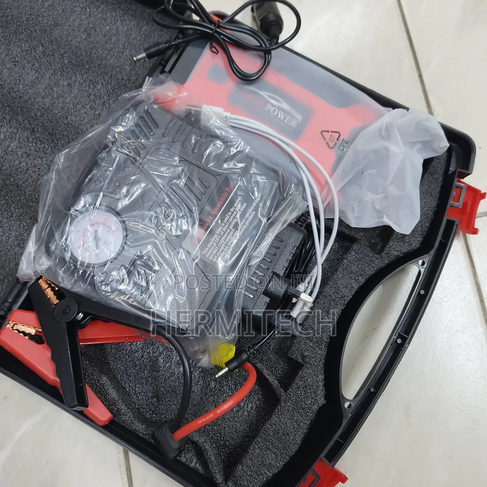 Portable Car Jump Starter and Air Pump for Roadside Emergencies