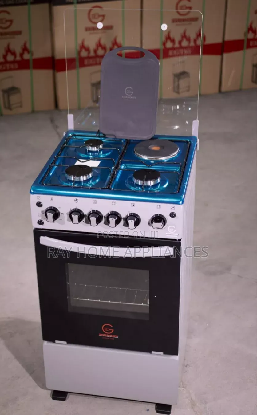 3gas+1electric Plate White Standing Cooker With Electric Oven