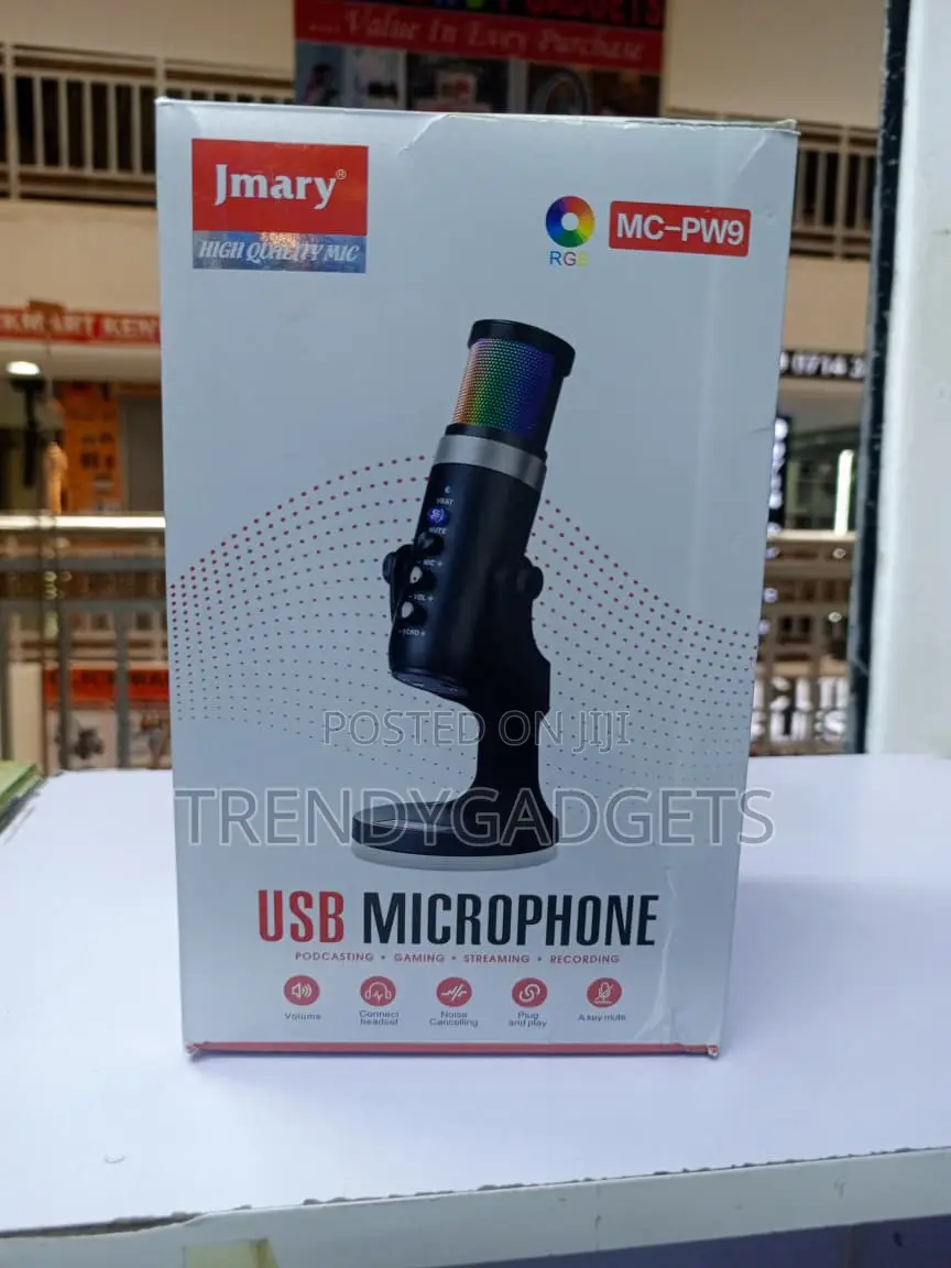 Jmary MC-PW9 RGB Condenser Microphone USB PC Recording Mic