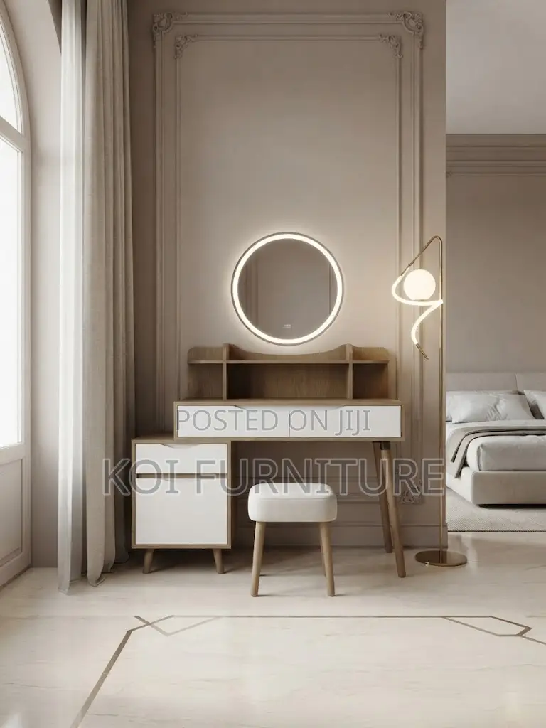 Dressers; Brown Modern Elegant Sparkle Dressing Vanity