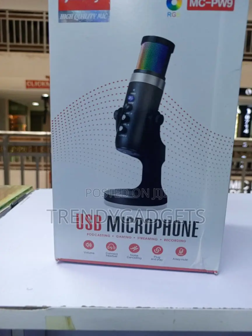 Jmary MC-PW9 USB RGB Microphone With Volume Echo Mute Control