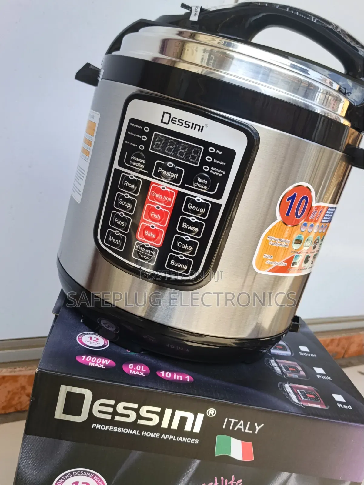 Dessini 6L Multifunction Electric Cooker for Rice Meat Soup Cake