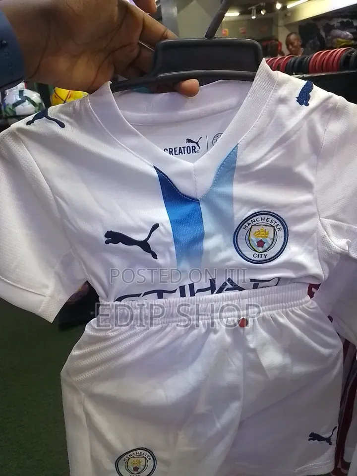 Kids Manchester City White Jersey.