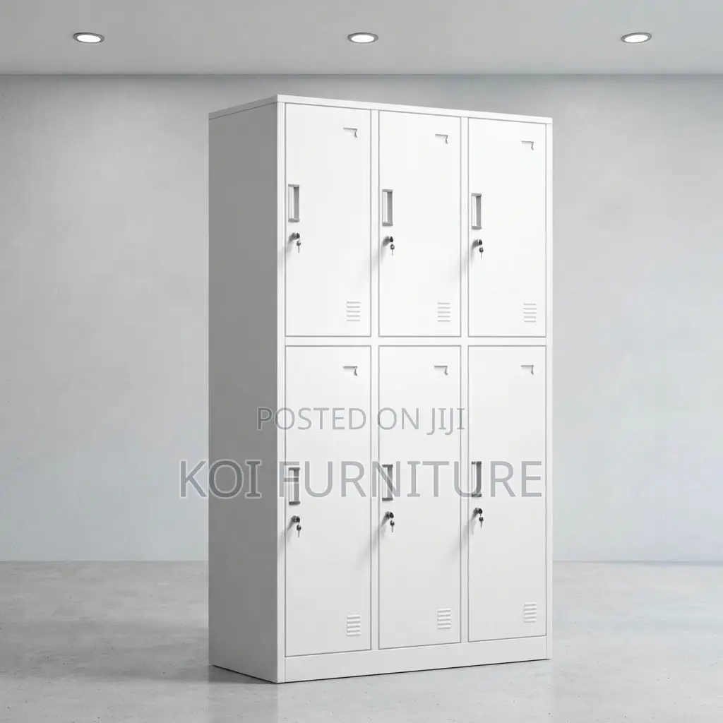 Office Cabinet 6 Drawers Ventilated Key Lock Metal Locker Cabinet