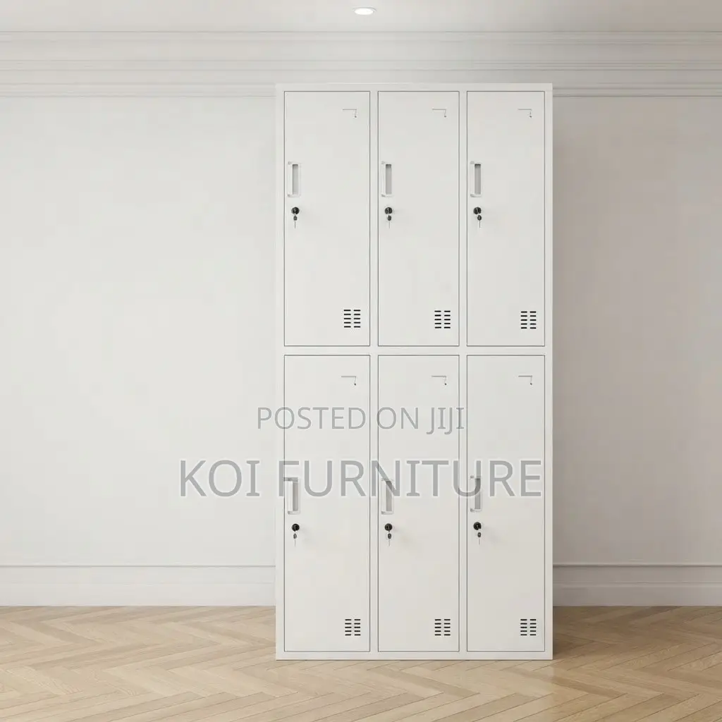Office Cabinet 6 Drawers Ventilated Key Lock Metal Locker Cabinet