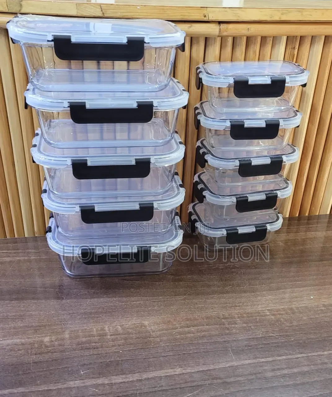 10 PCS Set Food Grade Glass Storage Containers