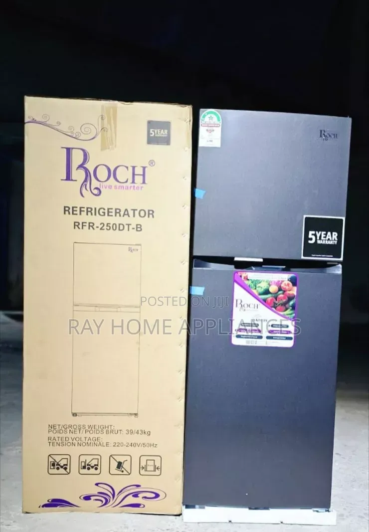NO FROST 197 Litres Roch RFR-250-dt-b Double Door Refrigerator