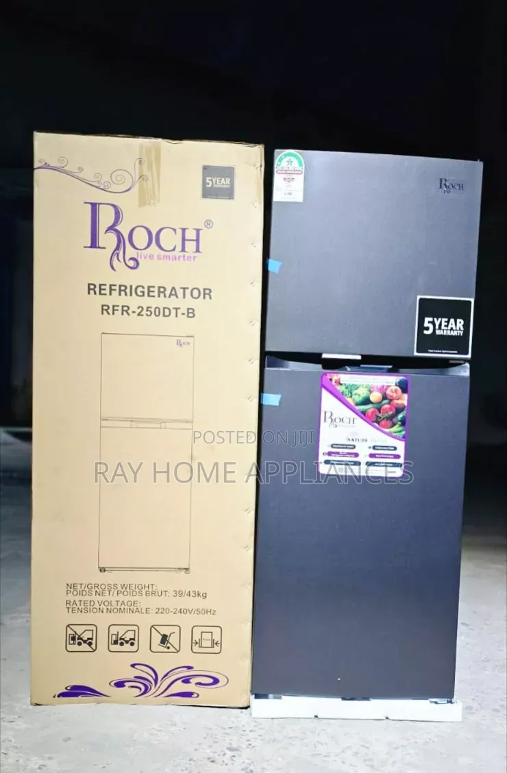 NO FROST 197 Litres Roch RFR-250-dt-b Double Door Refrigerator