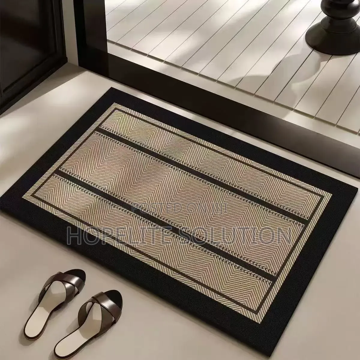 Big Size Absorbent Bathroom / Door Mat, Anti-Slip Rubber Underside