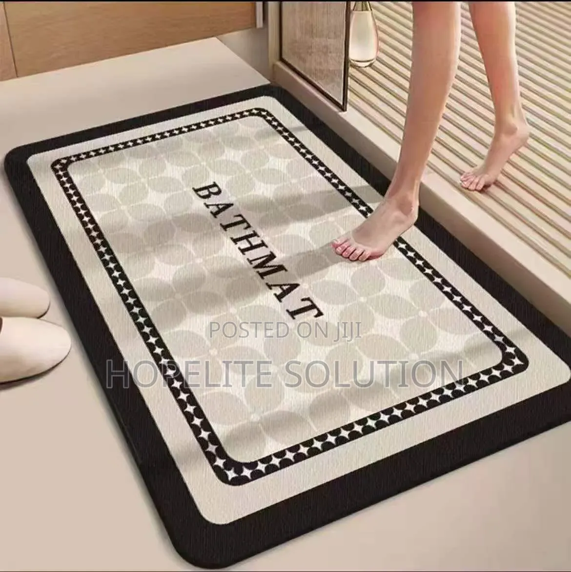 Big Size Absorbent Bathroom / Door Mat, Anti-Slip Rubber Underside