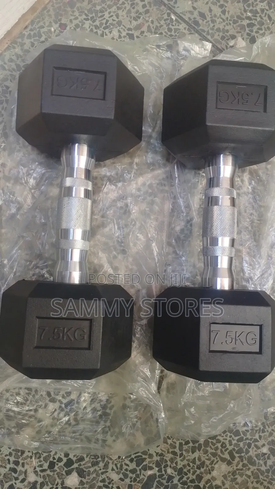 7.5KG Cast Iron Hex Dumbbells for Home Gym