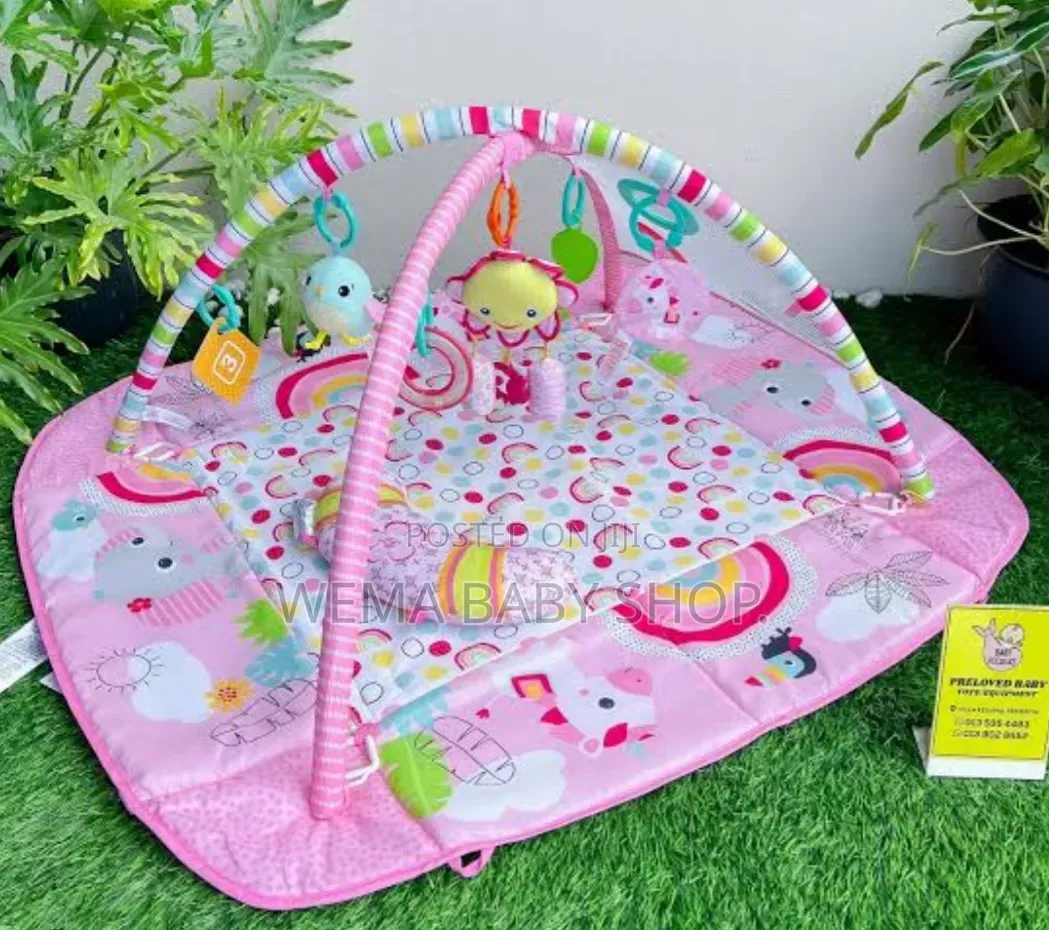 Baby Activity Playgym/Mat With Hanging Toys.