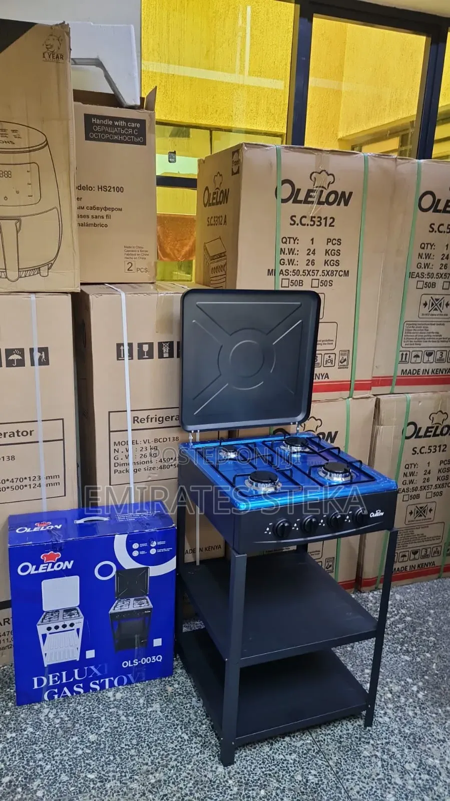 Olelon 4 Burner Full Gas With Shelves