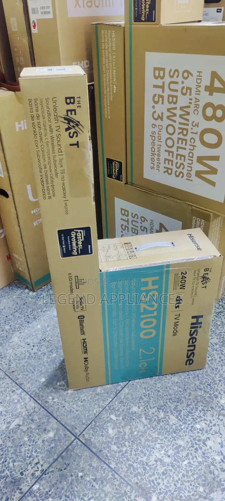 Hisense Soundbar 240 Watts 2.1 Channel HS2100 (2YRs WRTY)