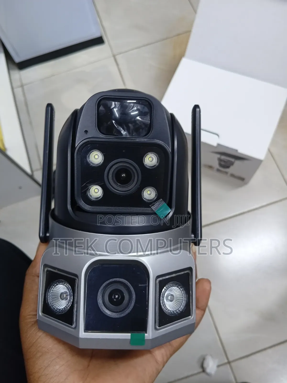 V380 Dual Lens Solar Security Camera for Home and Business Use Outdoor