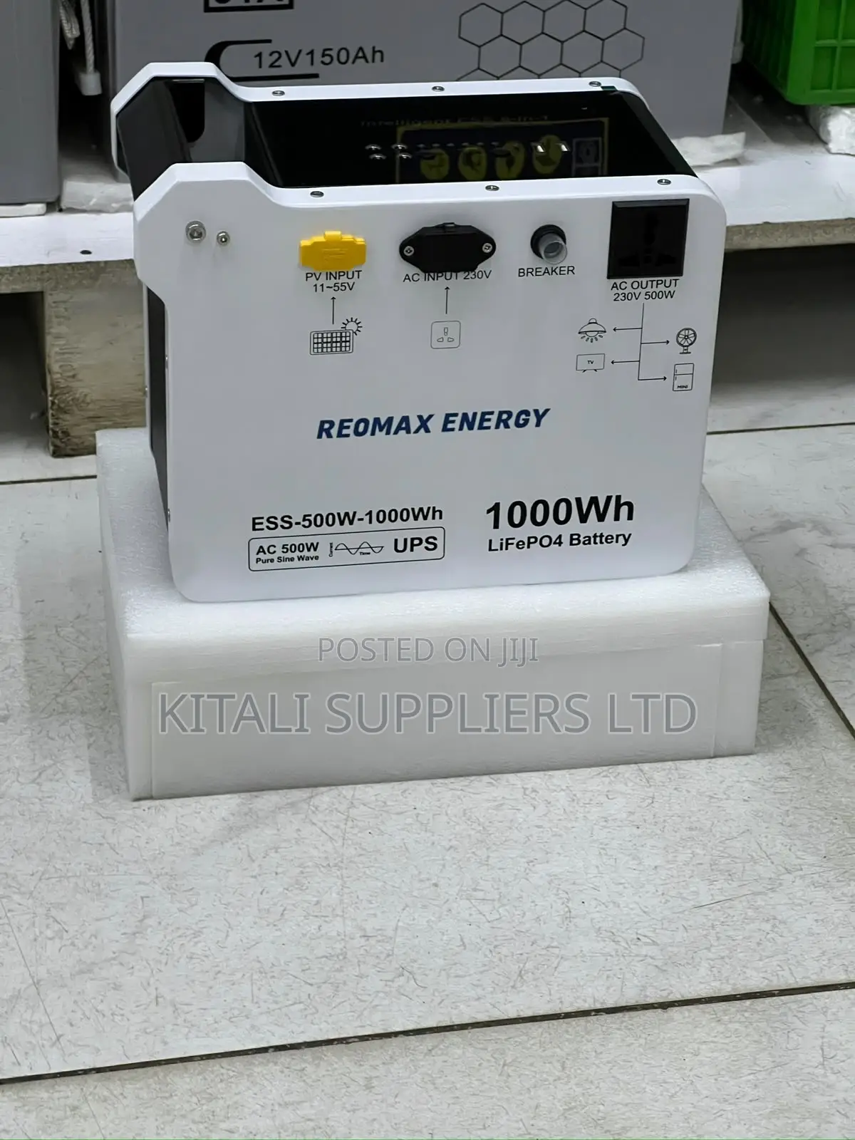 Reomax Energy 1000Wh Portable Power Station - 500W UPS (LiFePO4)