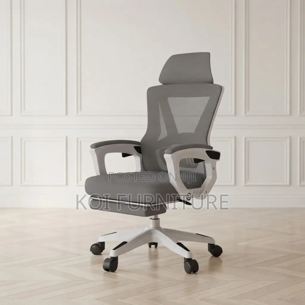 Office Chairs; Ergonomic Mesh Office Chair With Headrest and Footrest
