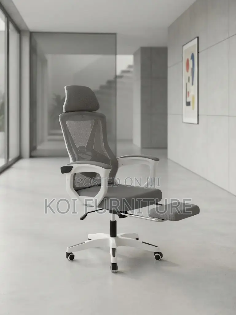 Office Chairs; Ergonomic Mesh Office Chair With Headrest and Footrest
