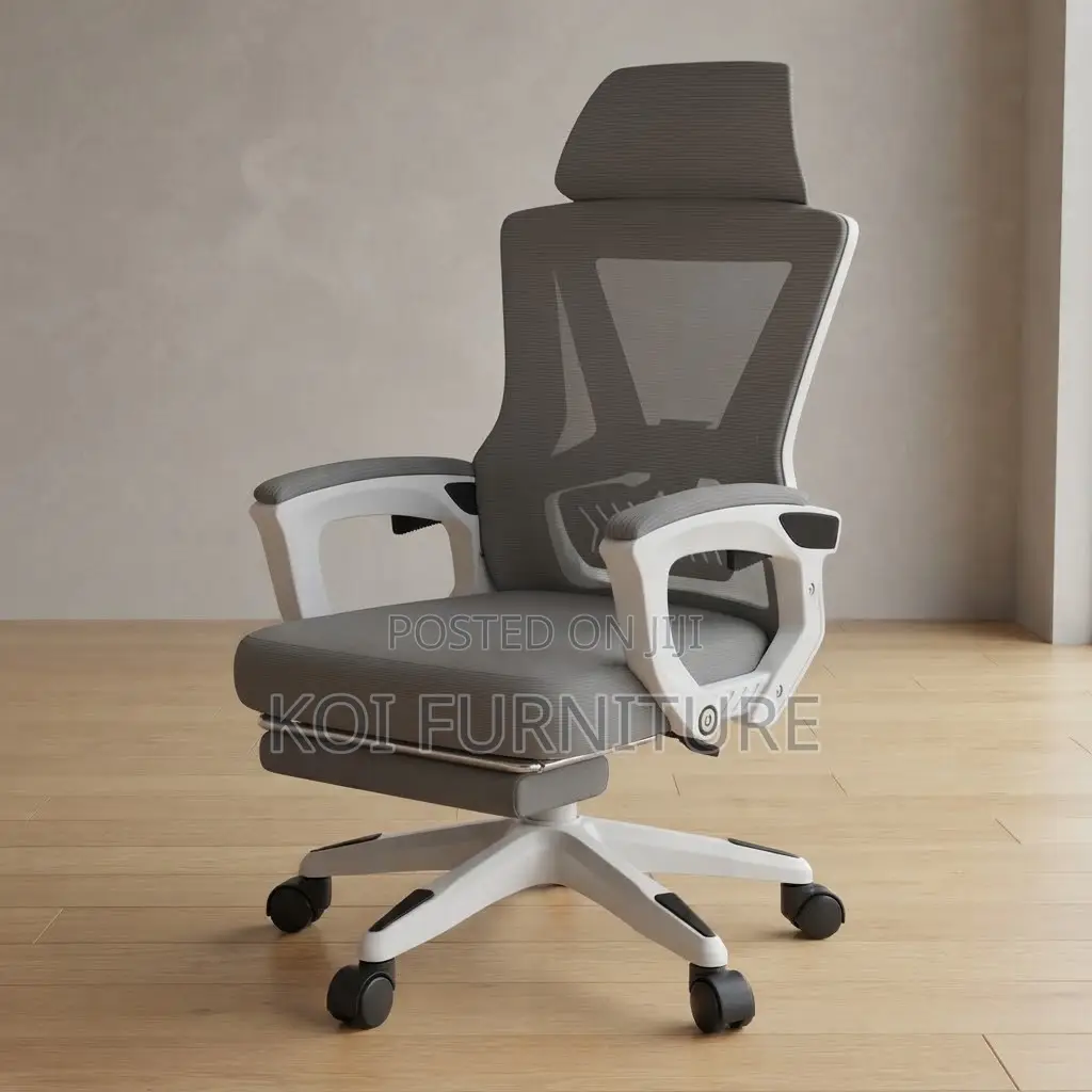 Office Chairs; Ergonomic Mesh Office Chair With Headrest and Footrest