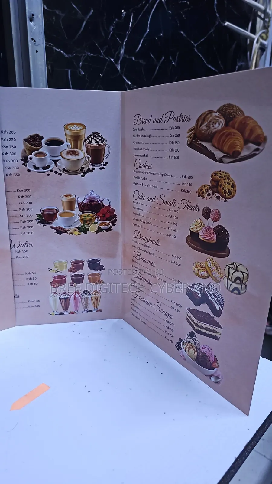 Table Menu Booklet Printing
