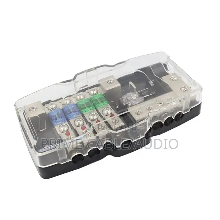 Car Audio Power Distribution Fuse Block – 4-Way With ANL Fuse Holder