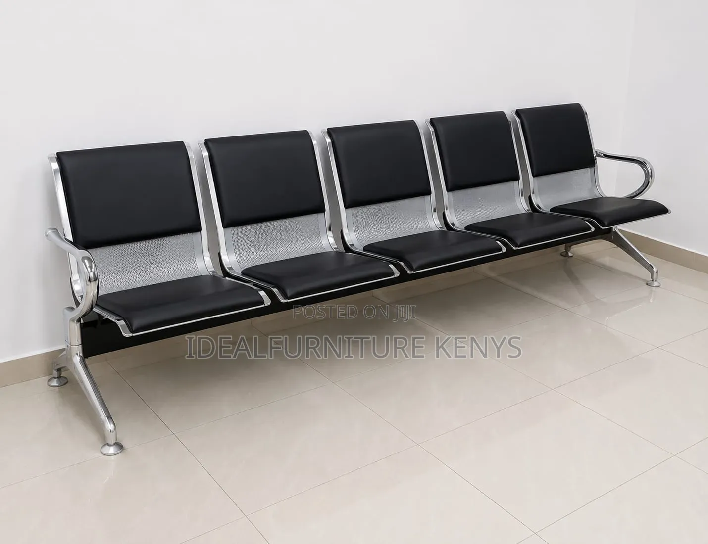 Black Hospital Waiting Seat