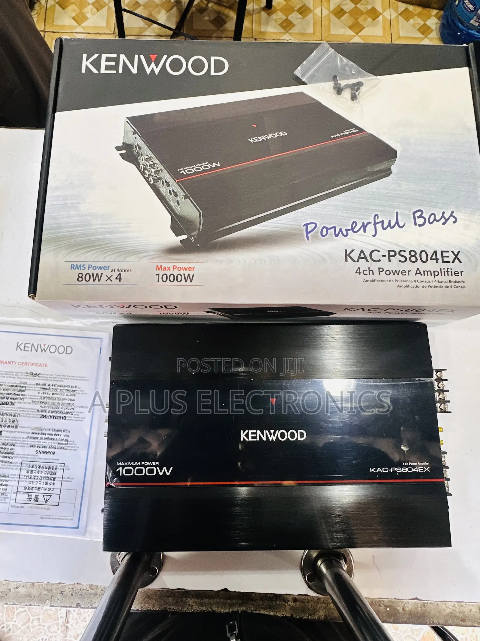 Kenwood Amplifier 4 Channel 1000W 804EX – Powerful Car Audio Amplifier