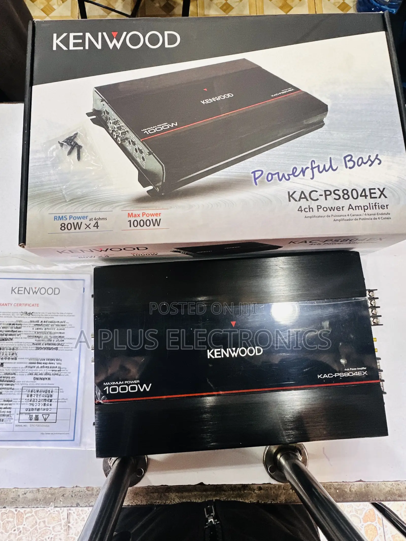 Kenwood Amplifier 4 Channel 1000W 804EX – Powerful Car Audio Amplifier