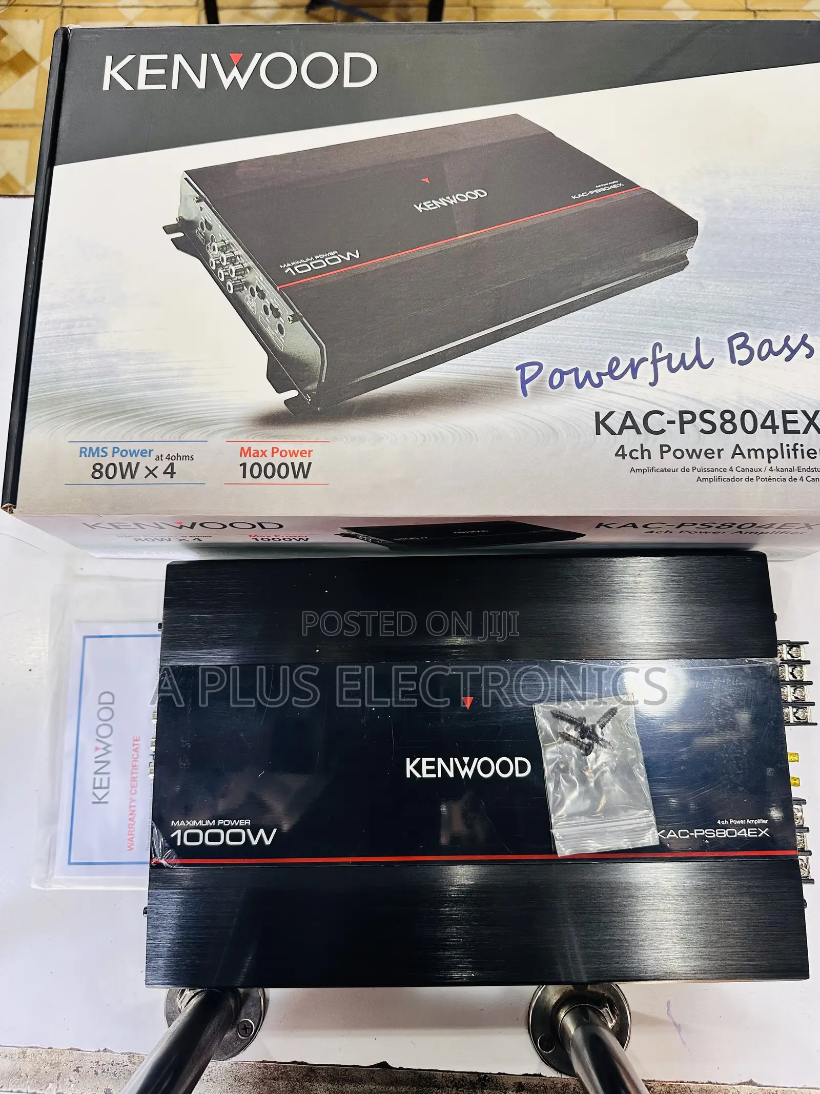Kenwood Amplifier 4 Channel 1000W 804EX – Car Entertainment Audio Amp