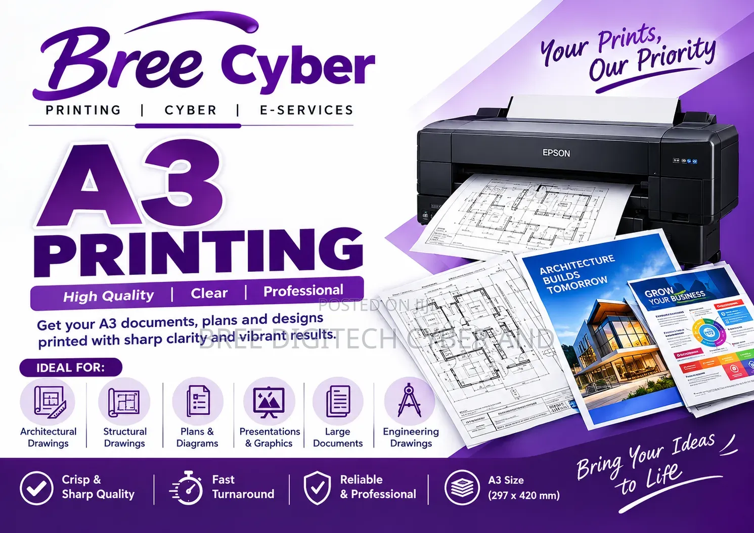 A3 Bond Paper Color Printing