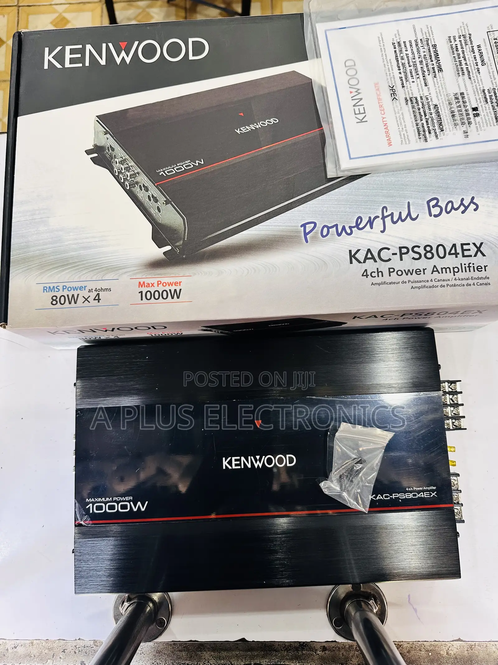 Kenwood Amplifier 4 Channel 1000W 804EX – Strong Bass Car Audio Amp