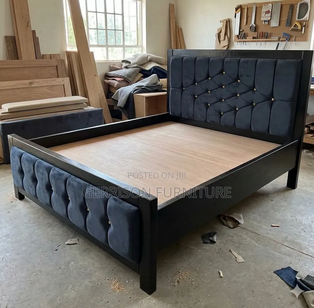Brand New 5x6 Executive Diamond-Tufted Bed Frame