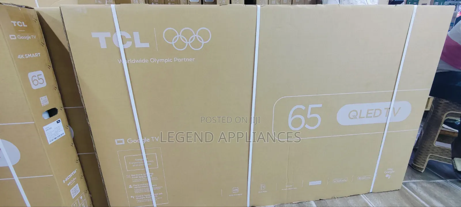 TCL 65" QLED Display,smart Google UHD TV 2026 Model