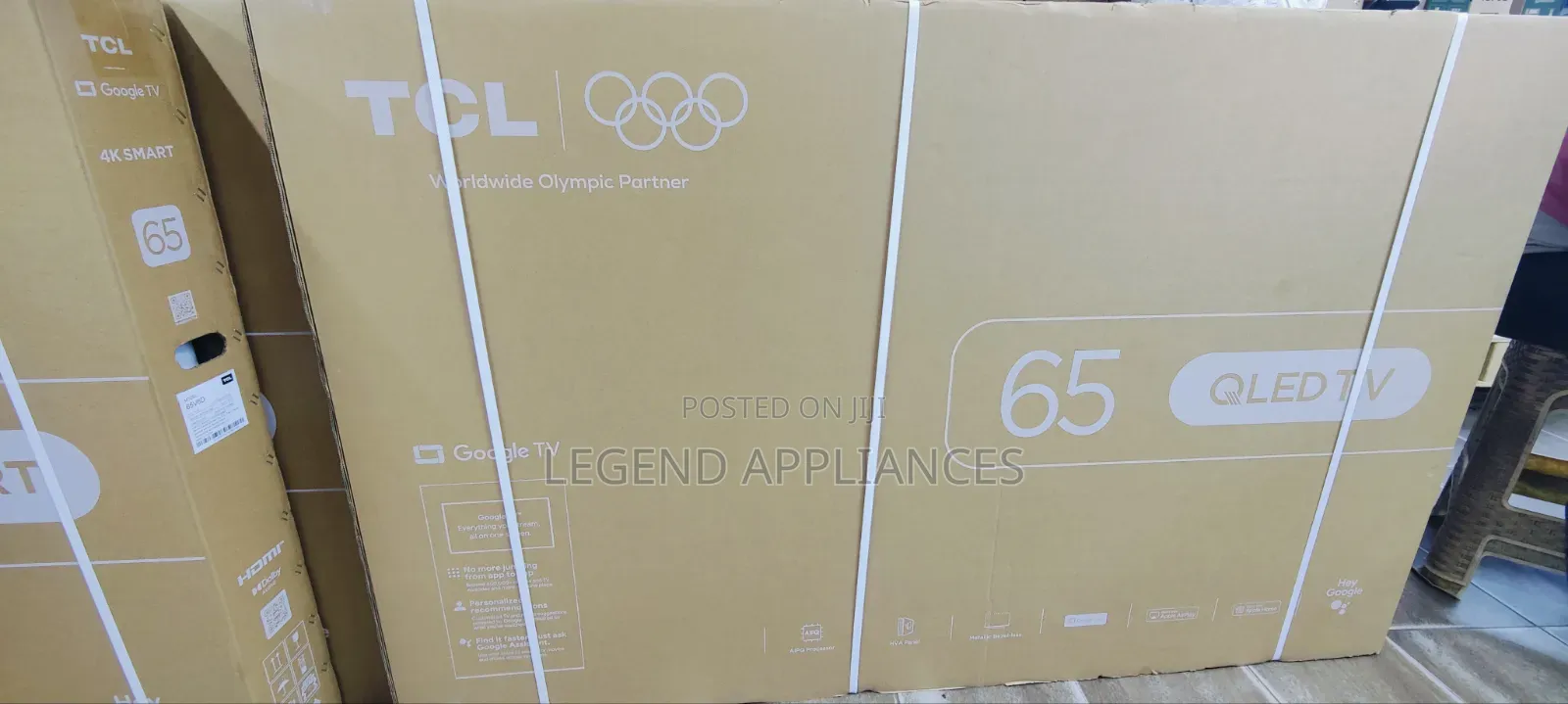 TCL 65" QLED Display,smart Google UHD TV 2026 Model