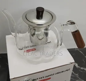 Heatproof Glass Tea Infuser Pot With Bamboo Handle – 1.2L Alp