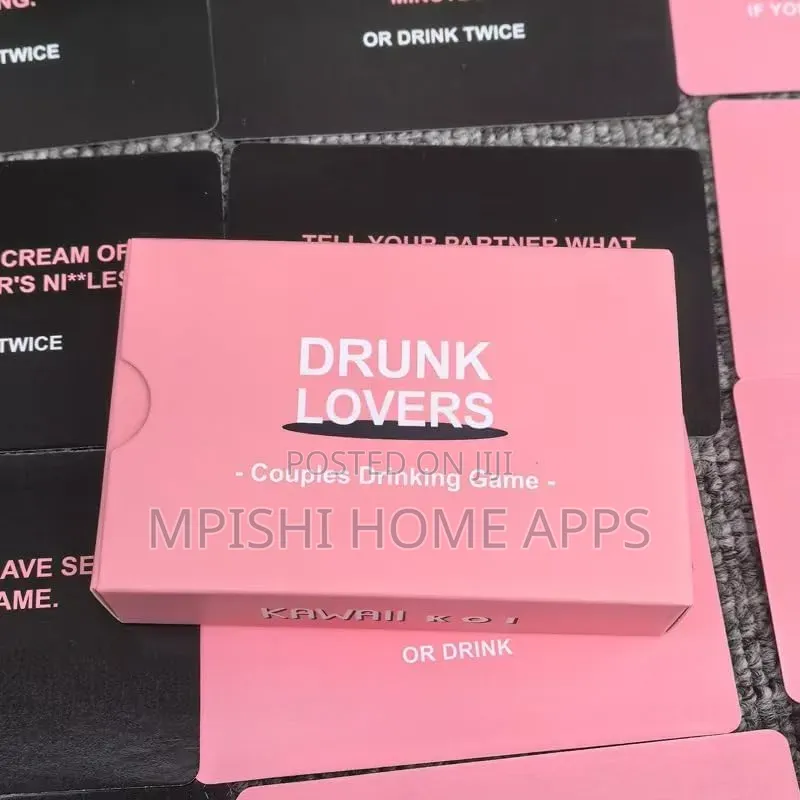 Drunk Lovers Couples Drinking Game Cards