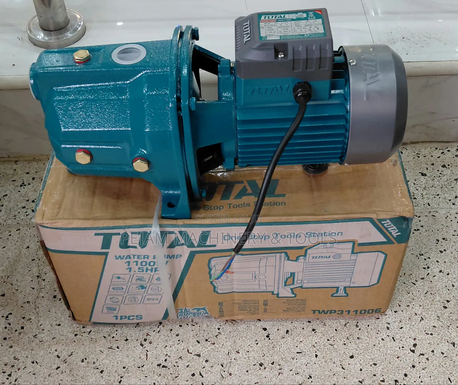 Total 1100W (1.5 HP) 70m Self-Priming Jet Water Pump/Booster Pump