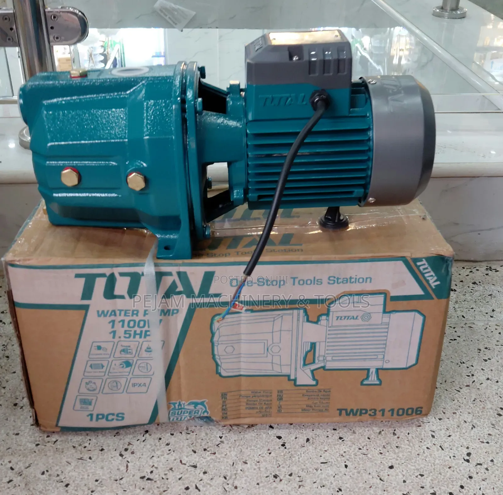 Total 1100W (1.5 HP) 70m Self-Priming Jet Water Pump/Booster Pump