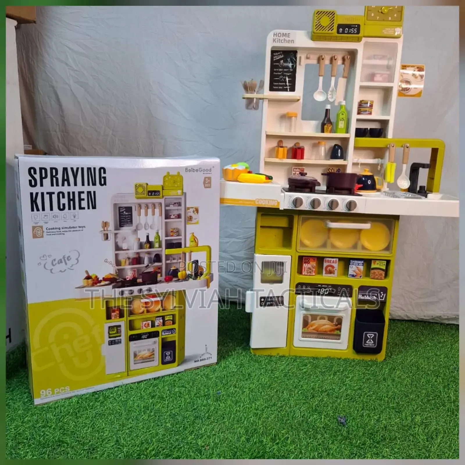 Completed Pretend Kitchen Set Up With Stove Oven and Sink