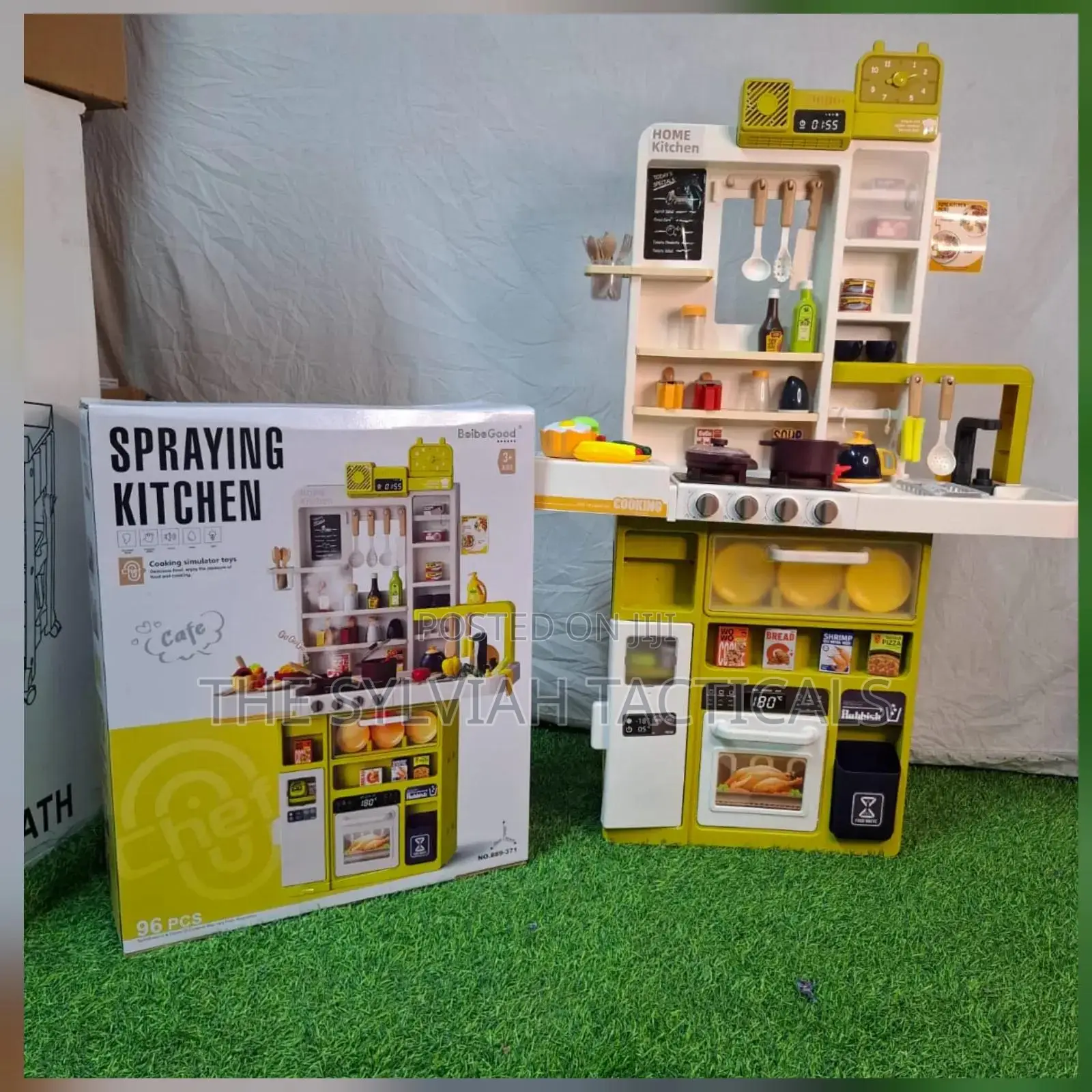 Completed Pretend Kitchen Set Up With Stove Oven and Sink